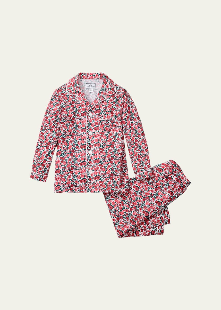 Petite Plume Boy's Fleurs de Bois Two-Piece Pajama Set, Size 6M-14