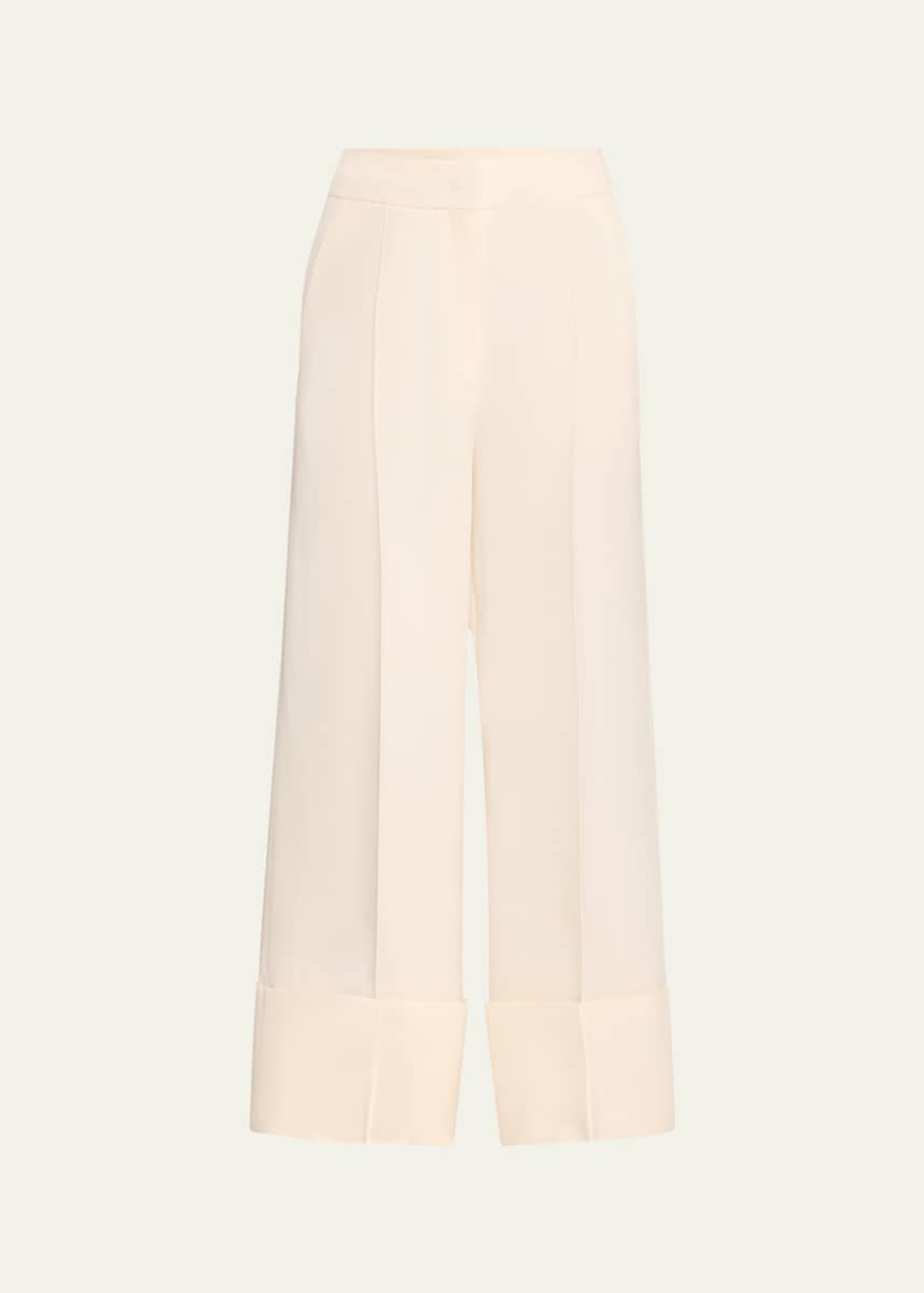 Valentino Garavani Wide-Leg Cuffed Trousers