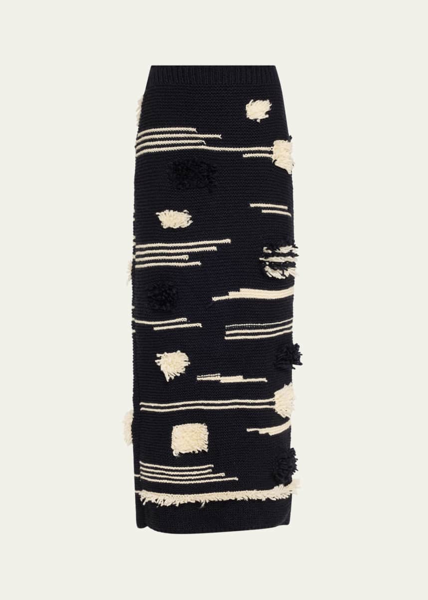 ZANKOV Afra Pencil Maxi Wool Skirt