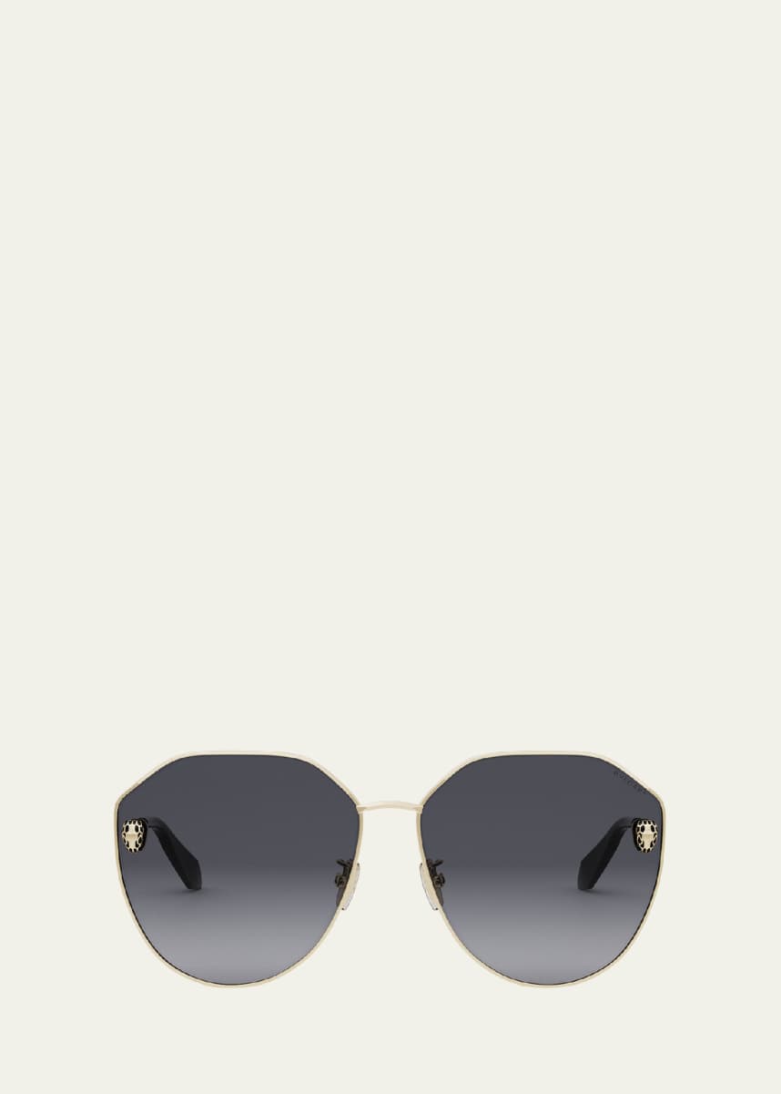 BVLGARI Serpenti Round Metal Sunglasses