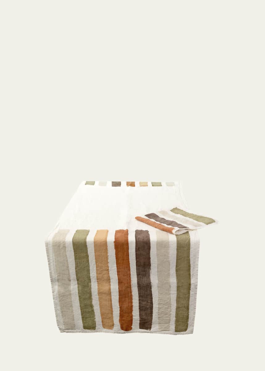 Stamperia Bertozzi Gammacolor Neutrals Linen Table Runner, 20" x 67"
