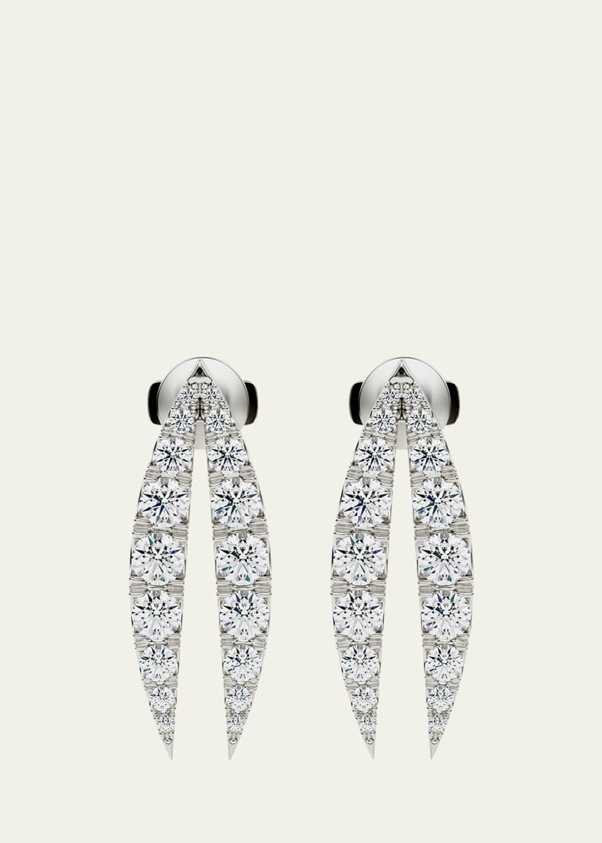 KAMAL Lotus Diamond Drop Earrings