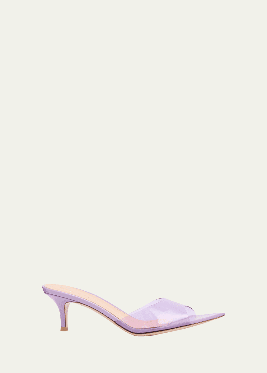 Gianvito Rossi Elle Glass Nuit Slide Sandals