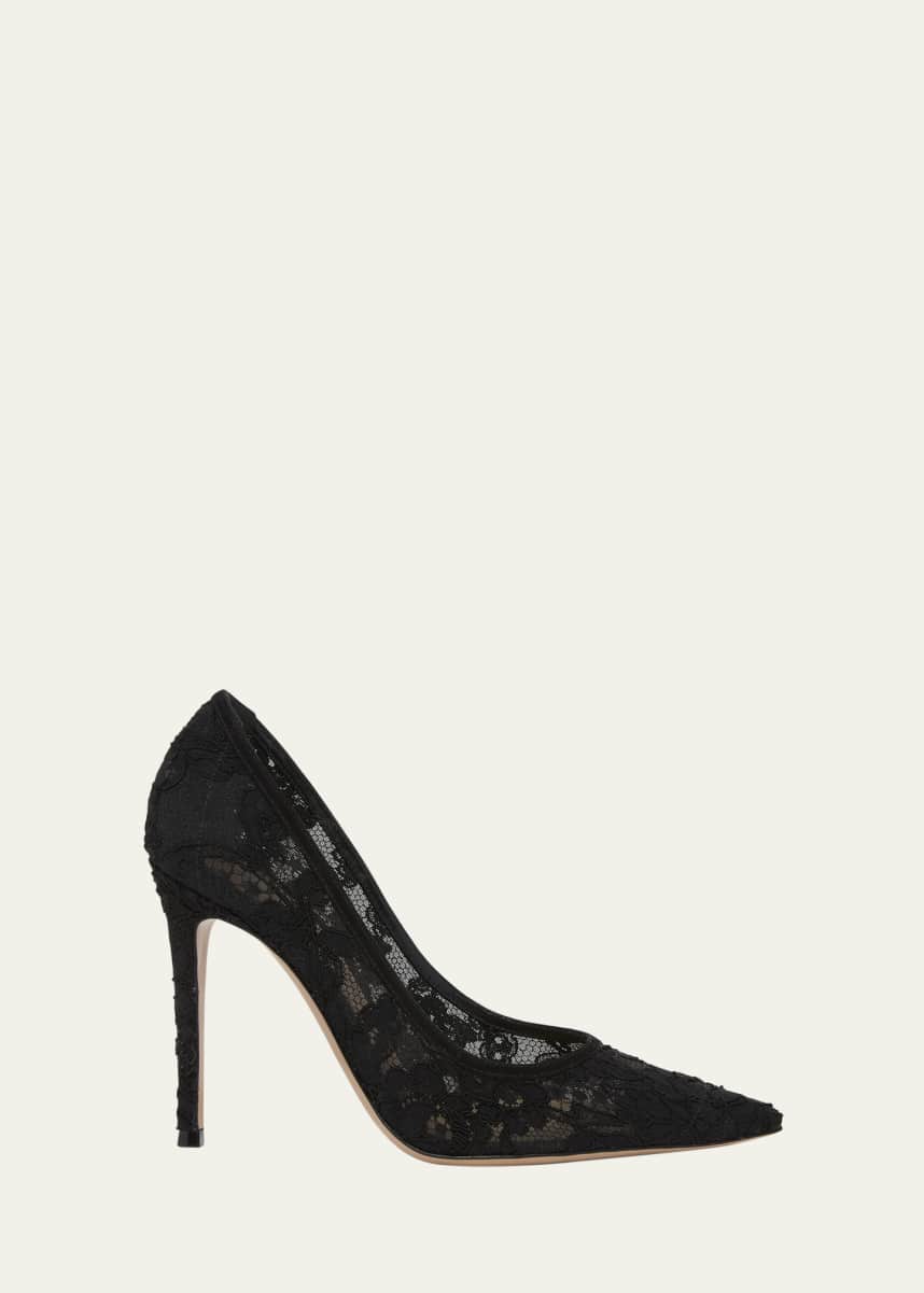 Gianvito Rossi Floral Lace Stiletto Pumps