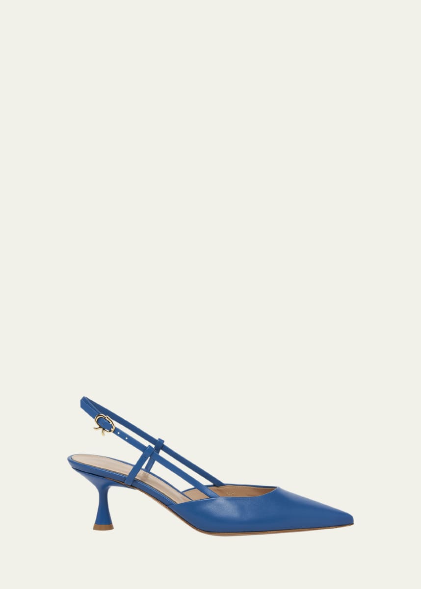 Gianvito Rossi Leather Slingback Pumps