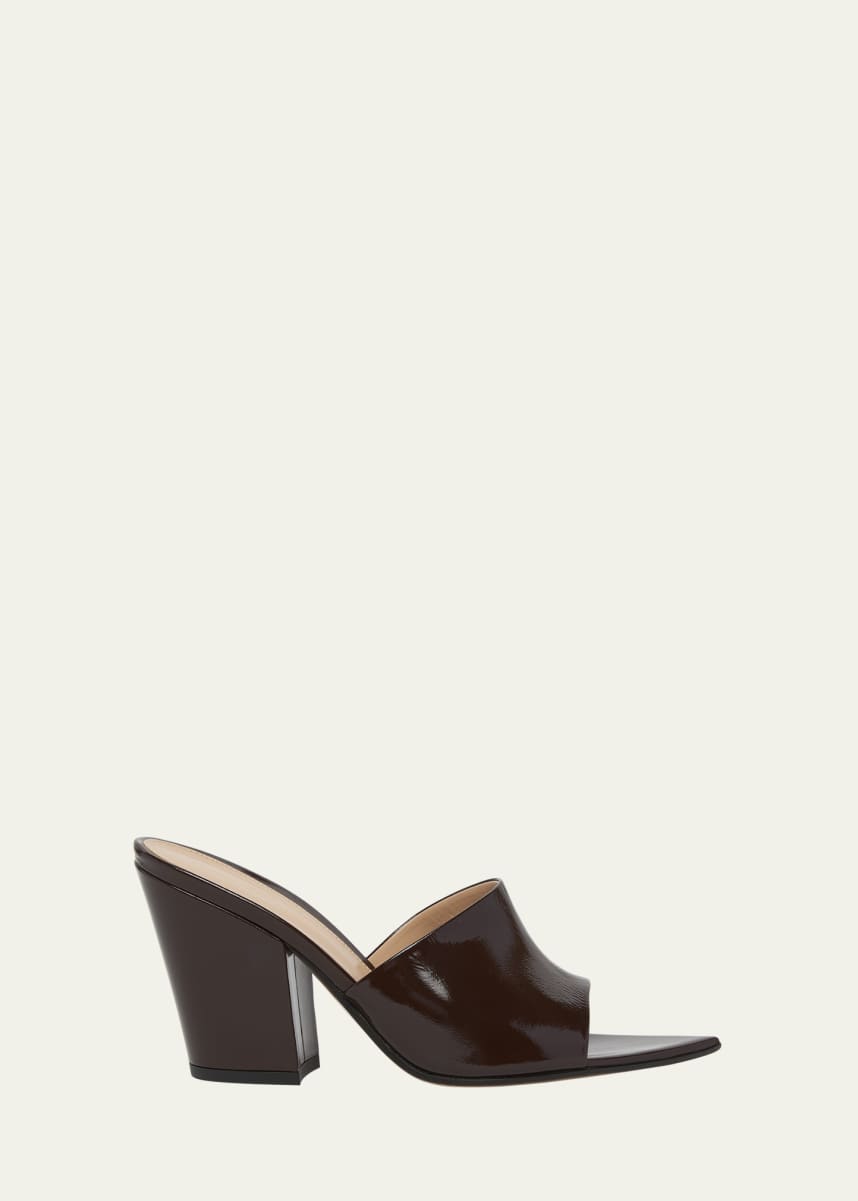 Gianvito Rossi Nuit Leather Mule Sandals