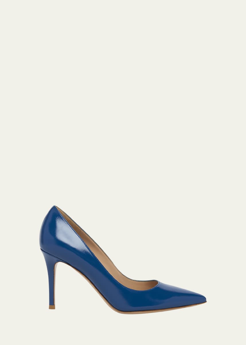 Gianvito Rossi Nuit Leather Stiletto Pumps