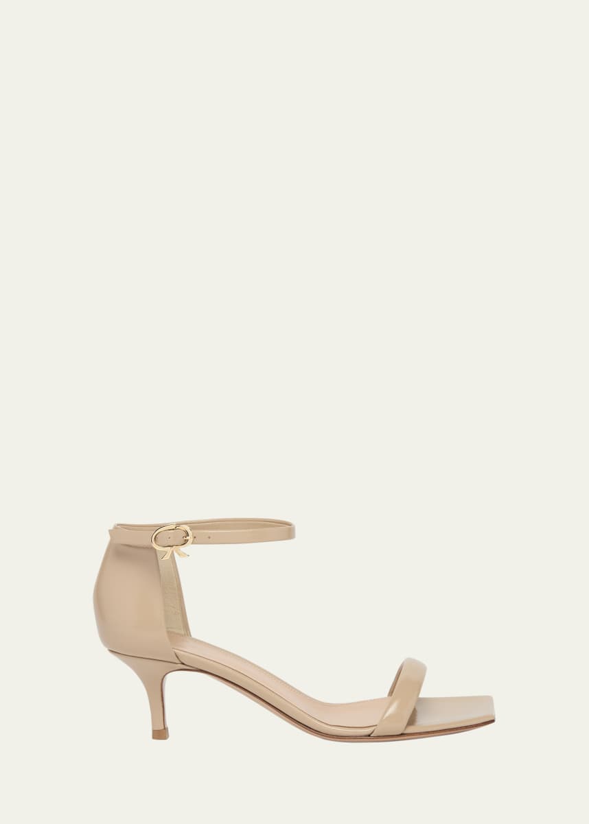 Gianvito Rossi Nuit Leather Ankle-Strap Sandals