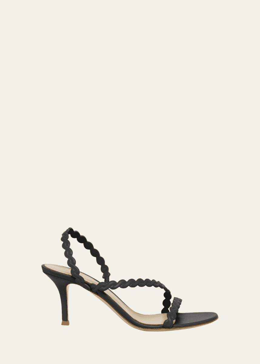 Gianvito Rossi Braided Leather Slingback Sandals