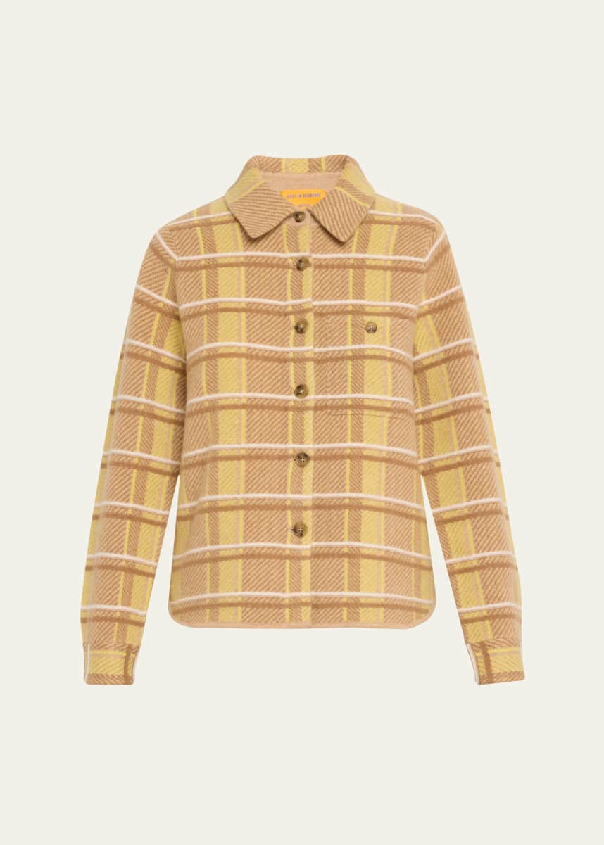 Guest in Residence Dylan Plaid Cashmere Shirt