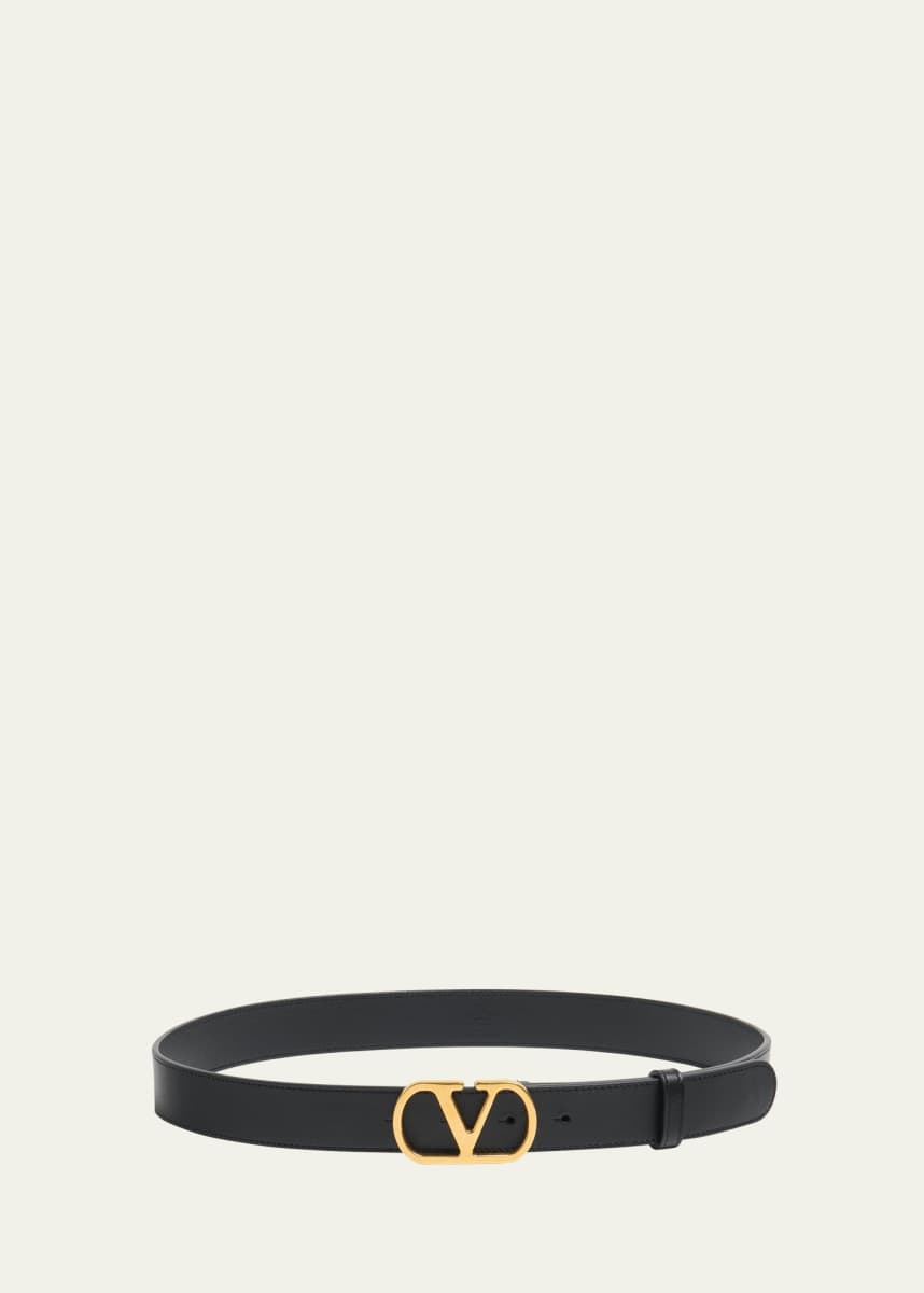 Valentino Garavani VLOGO Signature Leather Belt
