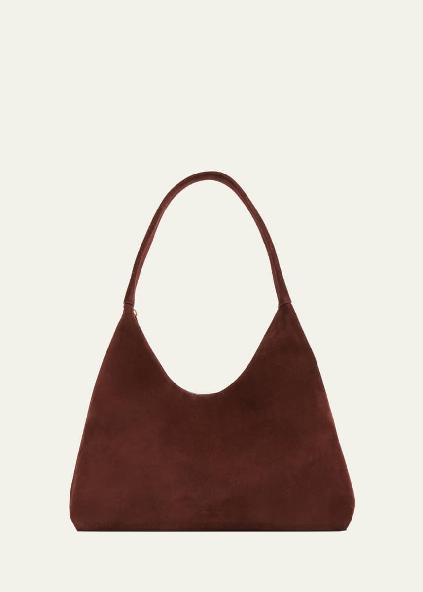 Mansur Gavriel Candy Zip Suede Shoulder Bag