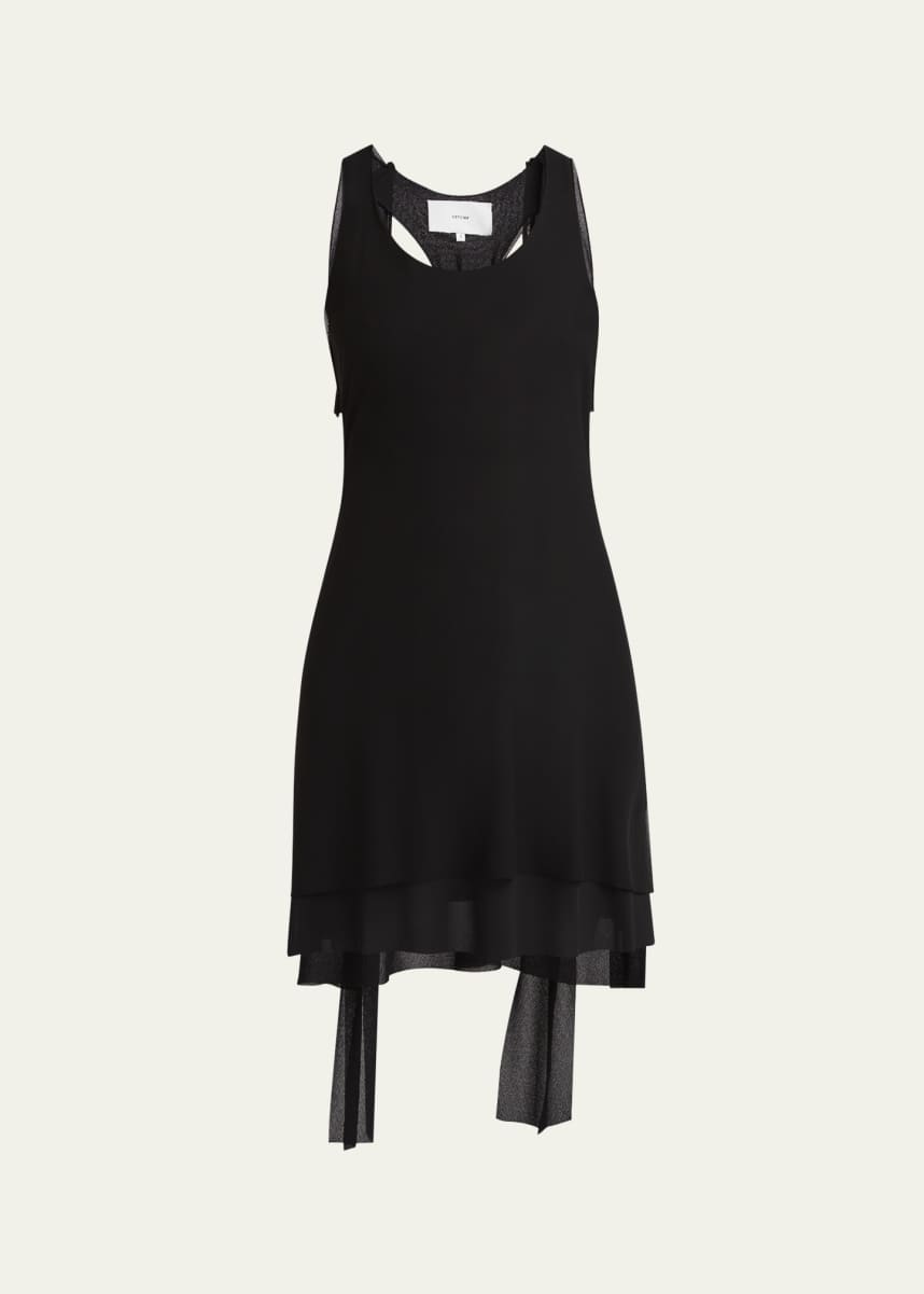 SETCHU Layered Sheer Mini Tank Dress