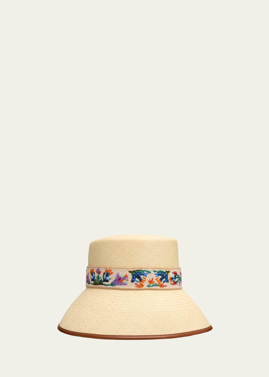 Valentino Garavani Antibes Ramage Straw Bucket Hat