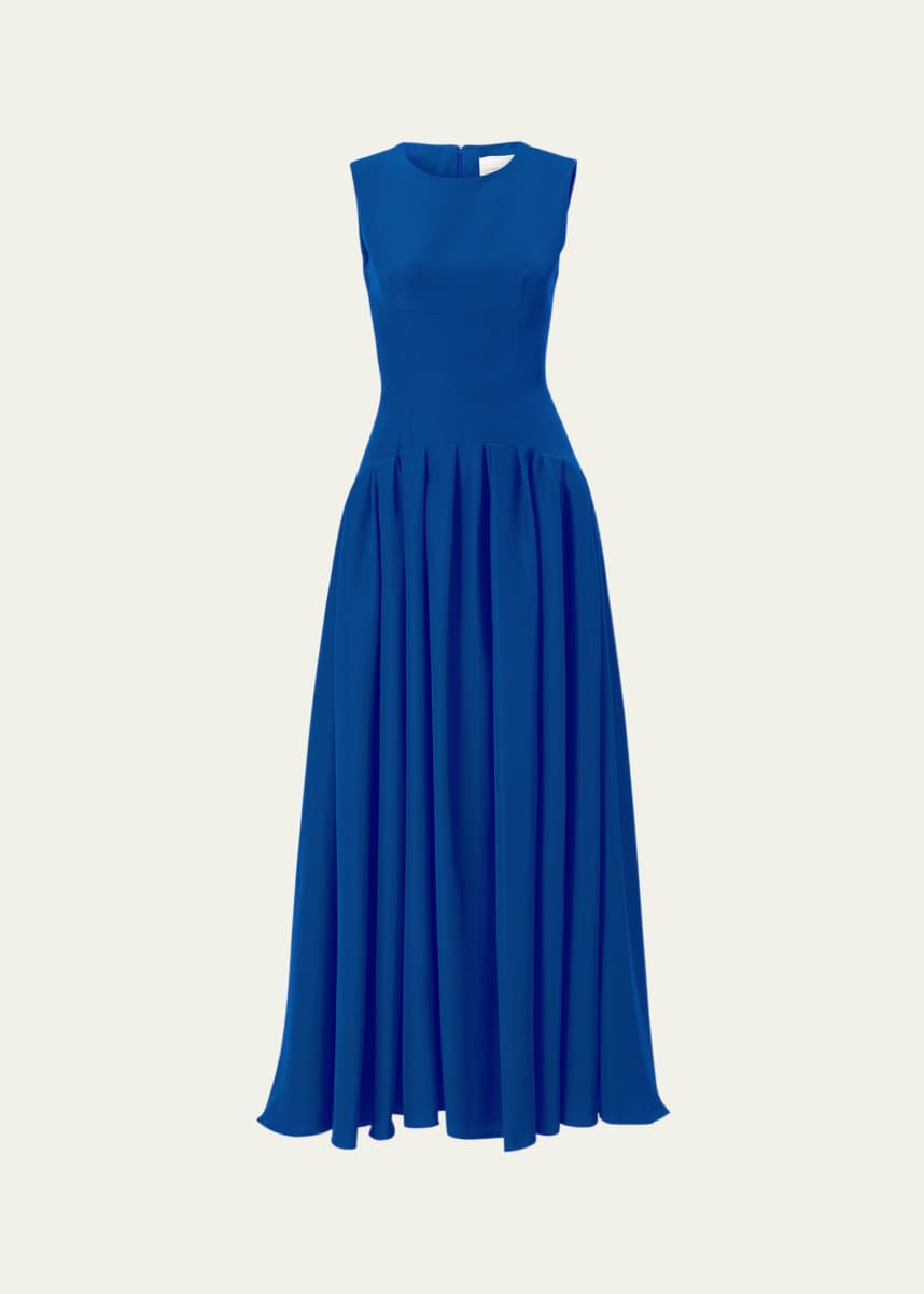 Carolina Herrera Long Fit-Flare Cotton Dress