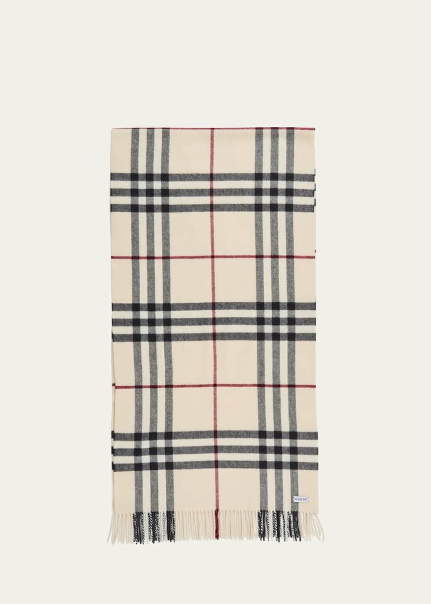 Burberry Washed Giant Check Cashmere Scarf