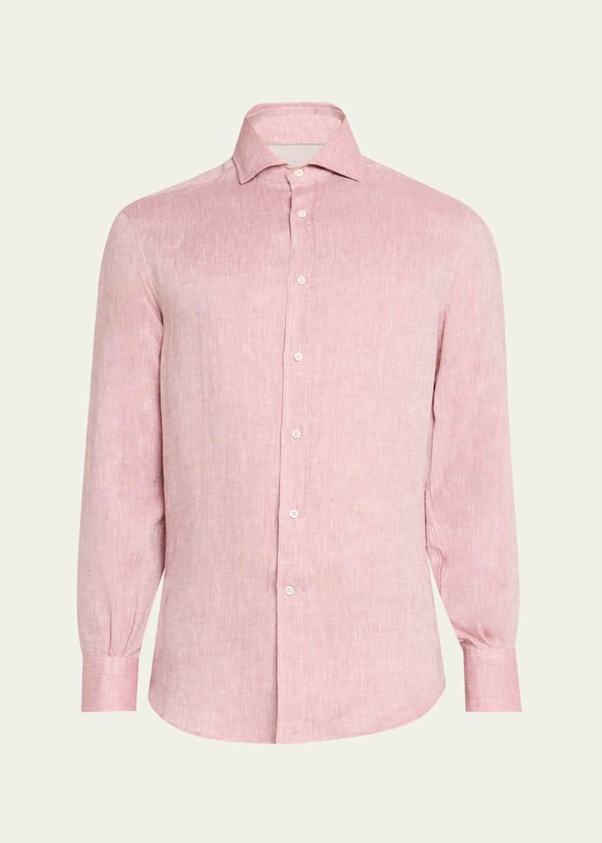 Brunello Cucinelli Men's Linen Sport Shirt