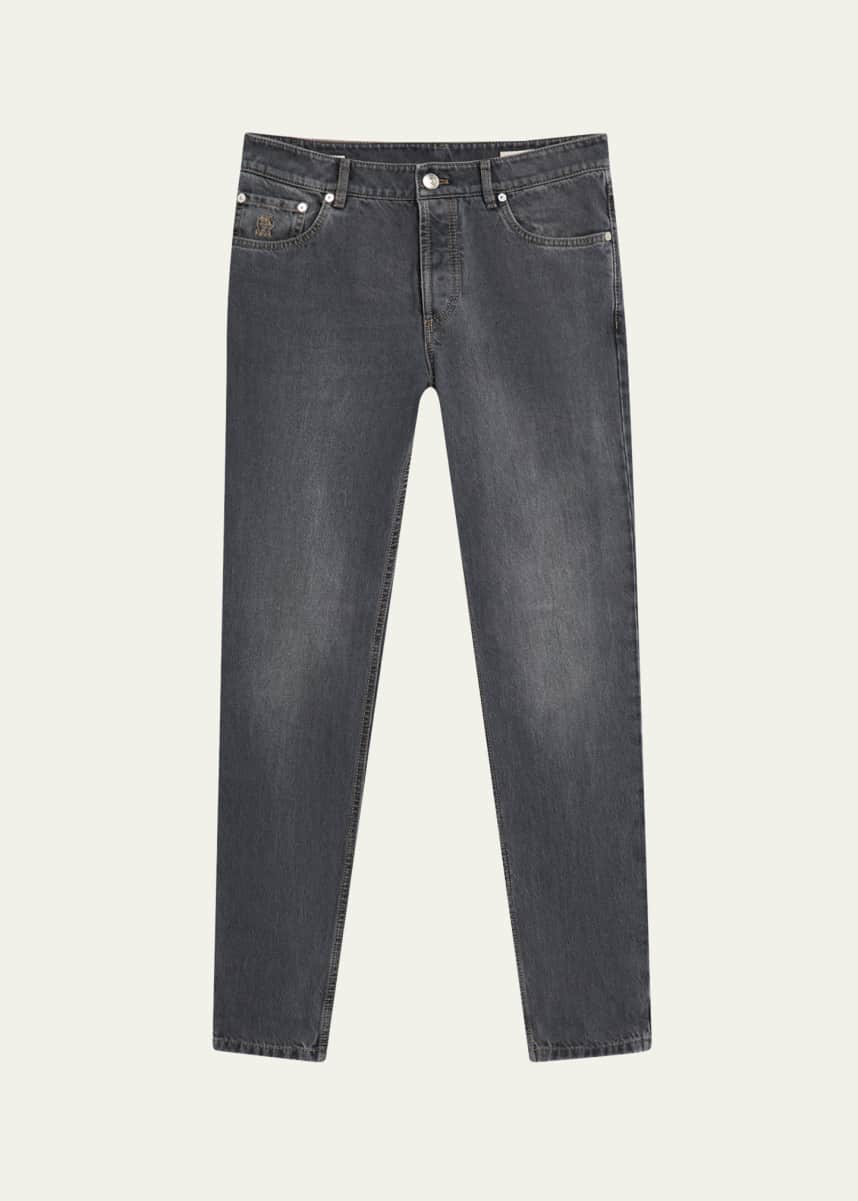 Brunello Cucinelli Men's Traditional-Fit Denim Five-Pocket Pants