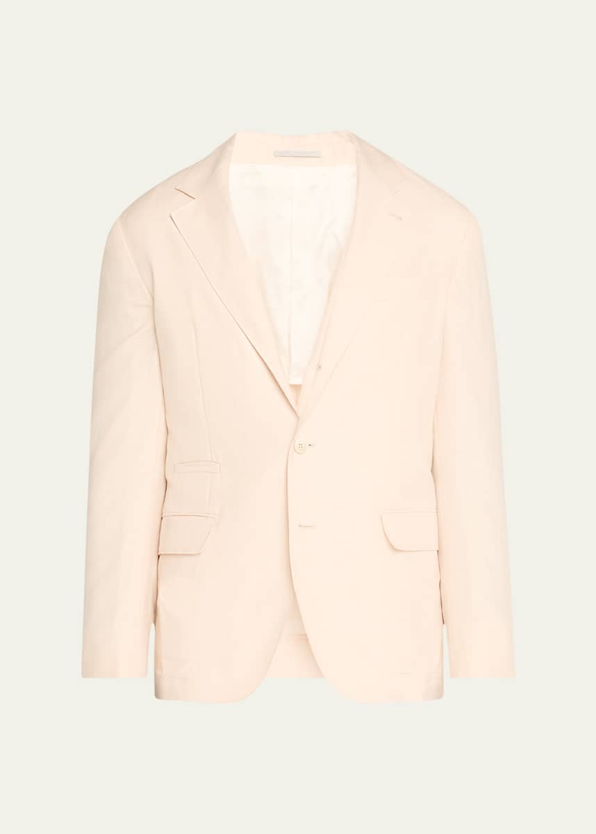 Brunello Cucinelli Men's Mini Prince of Wales Single-Breasted Sport Coat