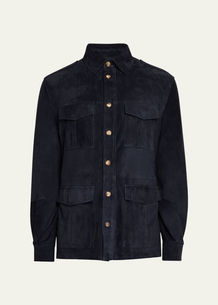 Brunello Cucinelli Men's Suede Field Jacket