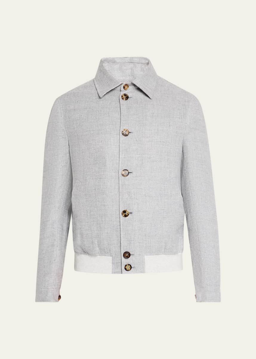 Brunello Cucinelli Men's Button-Front Blouson Jacket