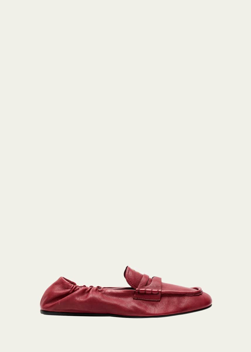 Miu Miu Aviator Leather Penny Loafers