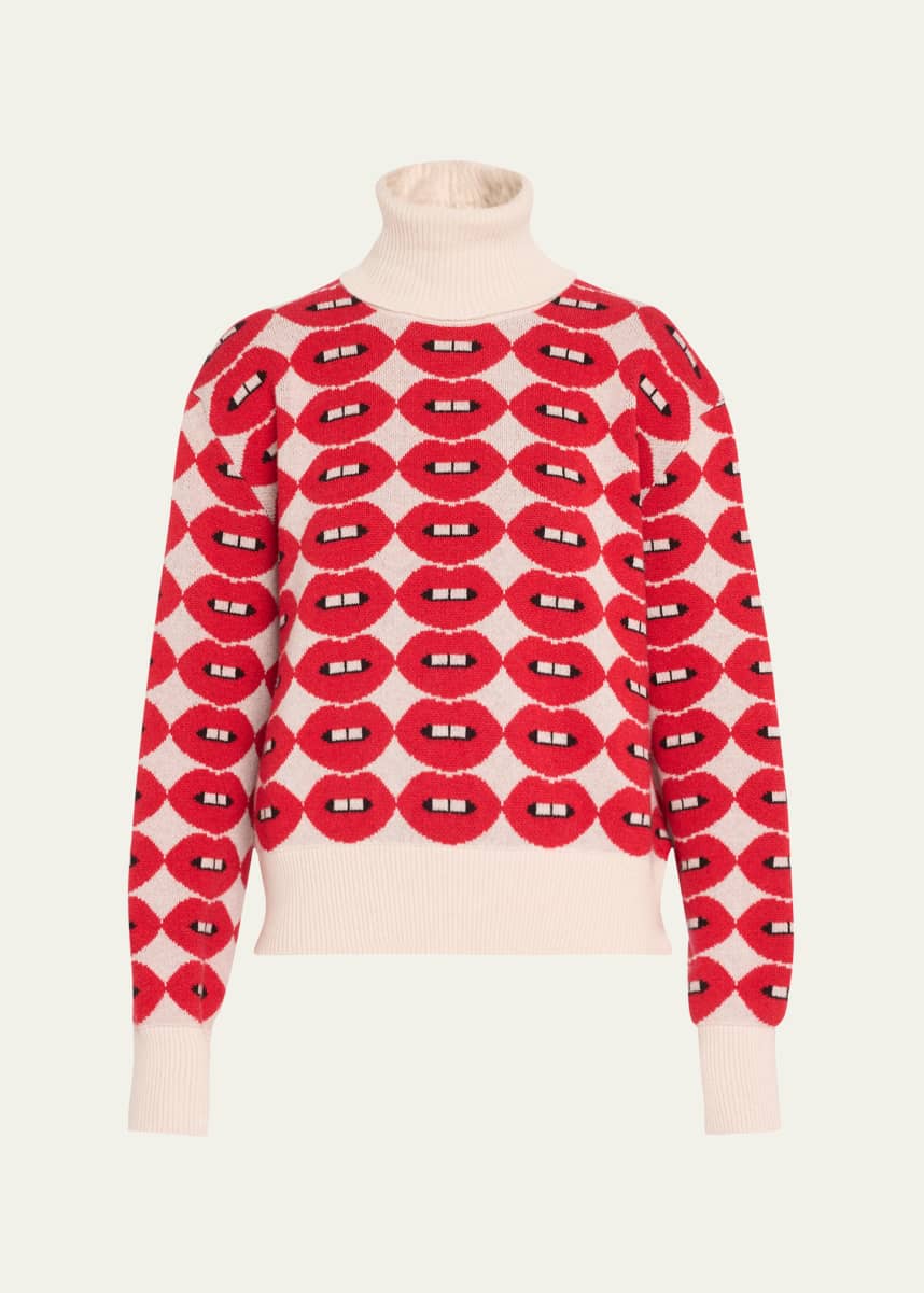 Libertine French Kissing In The USA Cropped Cashmere Turtleneck