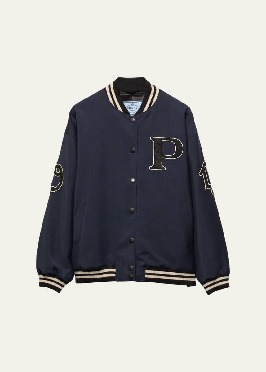 Prada Oversized Kid Mohair Bomber Jacket
