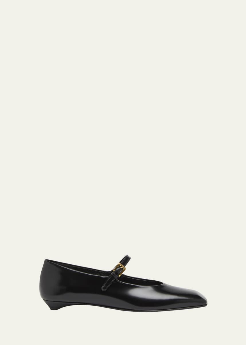 Prada Leather Mary Jane Ballerina Flats