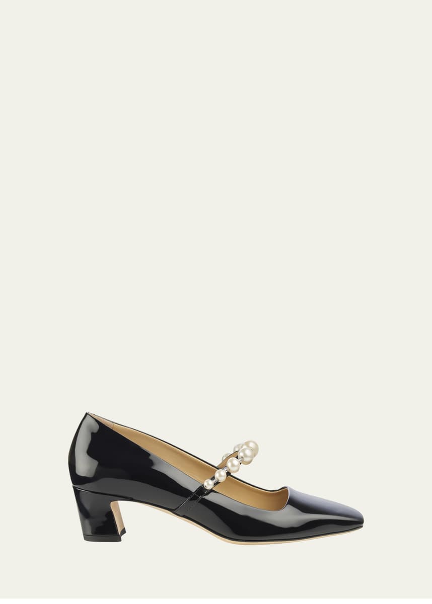Jimmy Choo Ade Patent Pearly-Strap Pumps