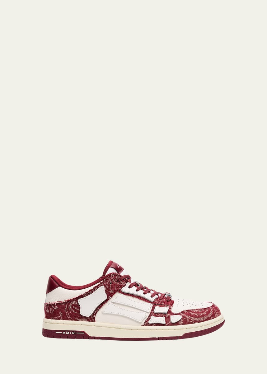 Amiri Men's Bandana Jacquard Skel Low-Top Sneakers