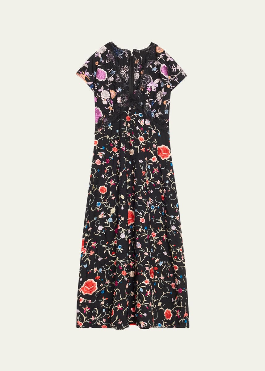 Sea Priscilla Floral Embroidered Maxi Dress