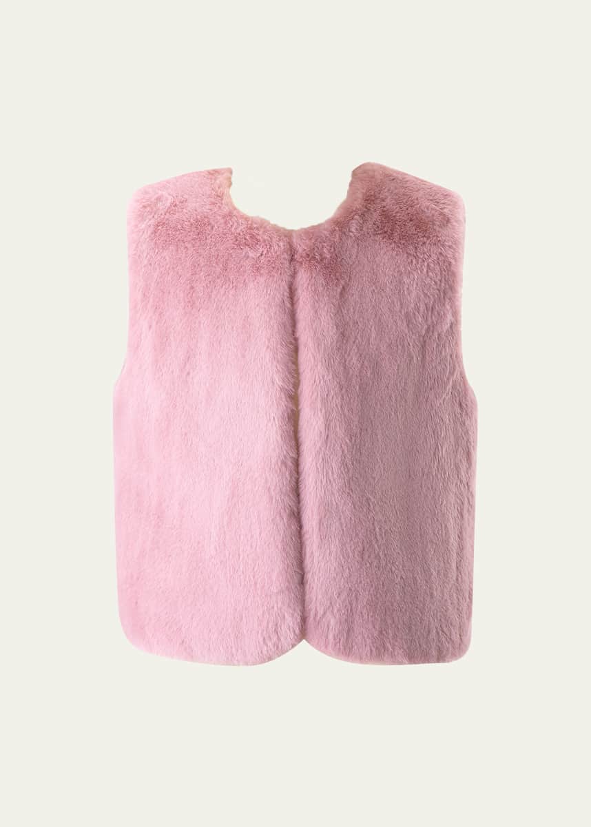 Rachel Riley Girl's Faux Fur Vest, Size 2-14