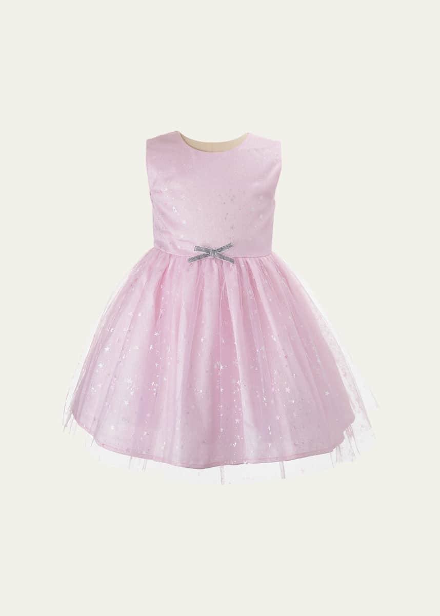 Rachel Riley Girl's Sparkle Star Tulle Dress, Size 2-14