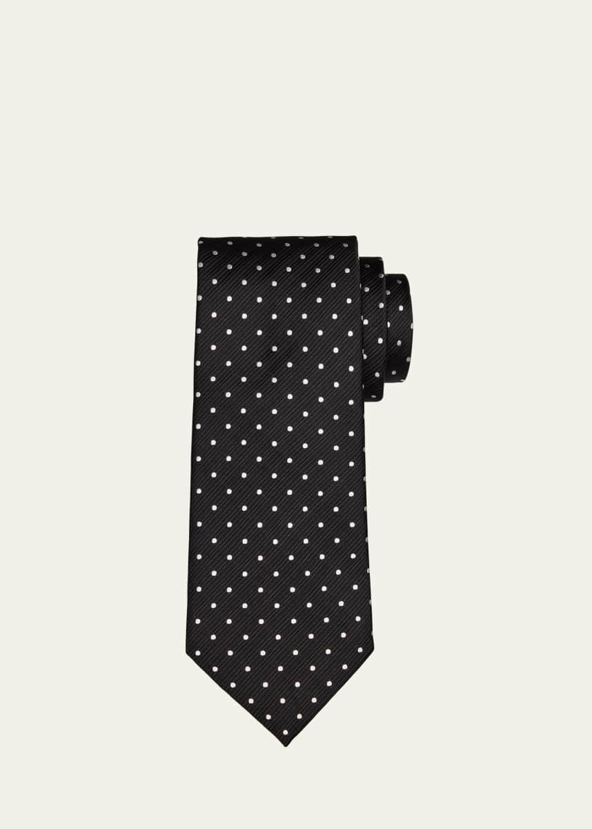 TOM FORD Men's Micro-Dot Silk Tie
