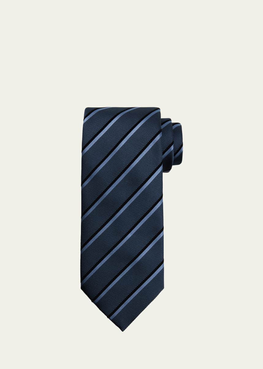 TOM FORD Men's Diagonal Stripe Silk Tie