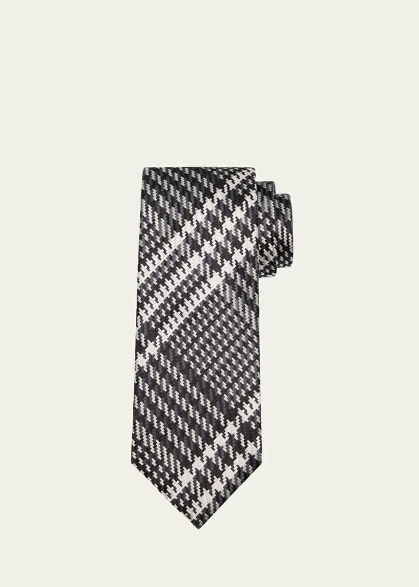 TOM FORD Men's Houndstooth Check Silk Tie