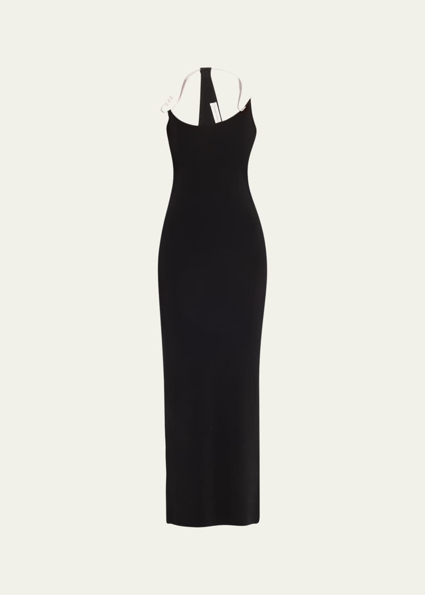 Christopher Esber Levitate Column Knit Pearl Dress