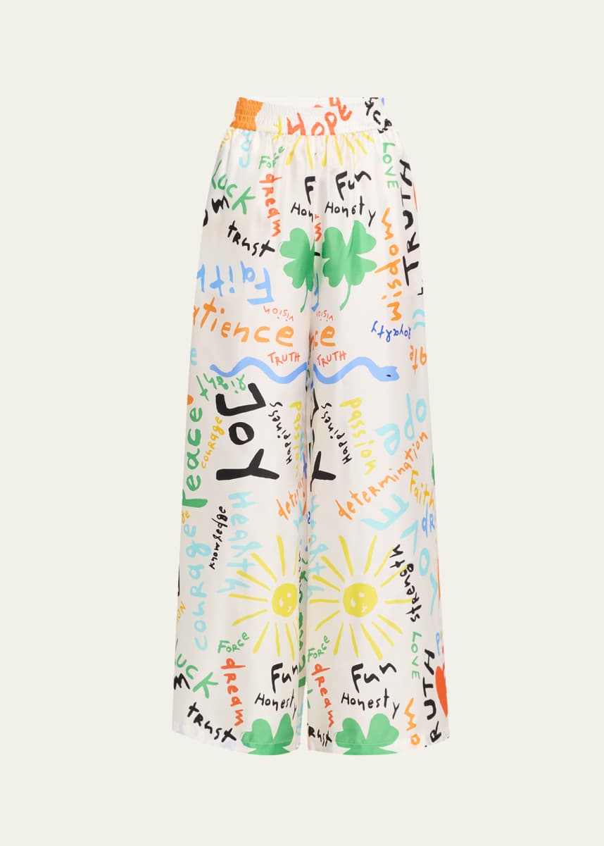 Rianna + Nina Kakanias Printed Fyori Silk Pants