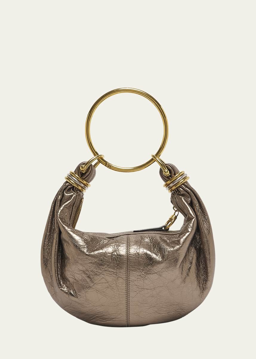 Chloe Bracelet Top-Handle Bag in Metallic Calfskin