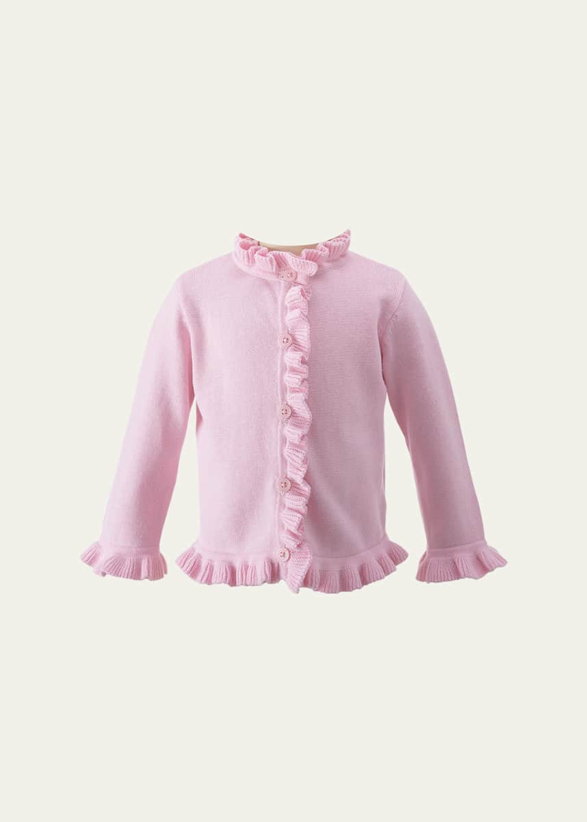 Rachel Riley Girl's Frill Trim Cardigan, Size 6M-24M