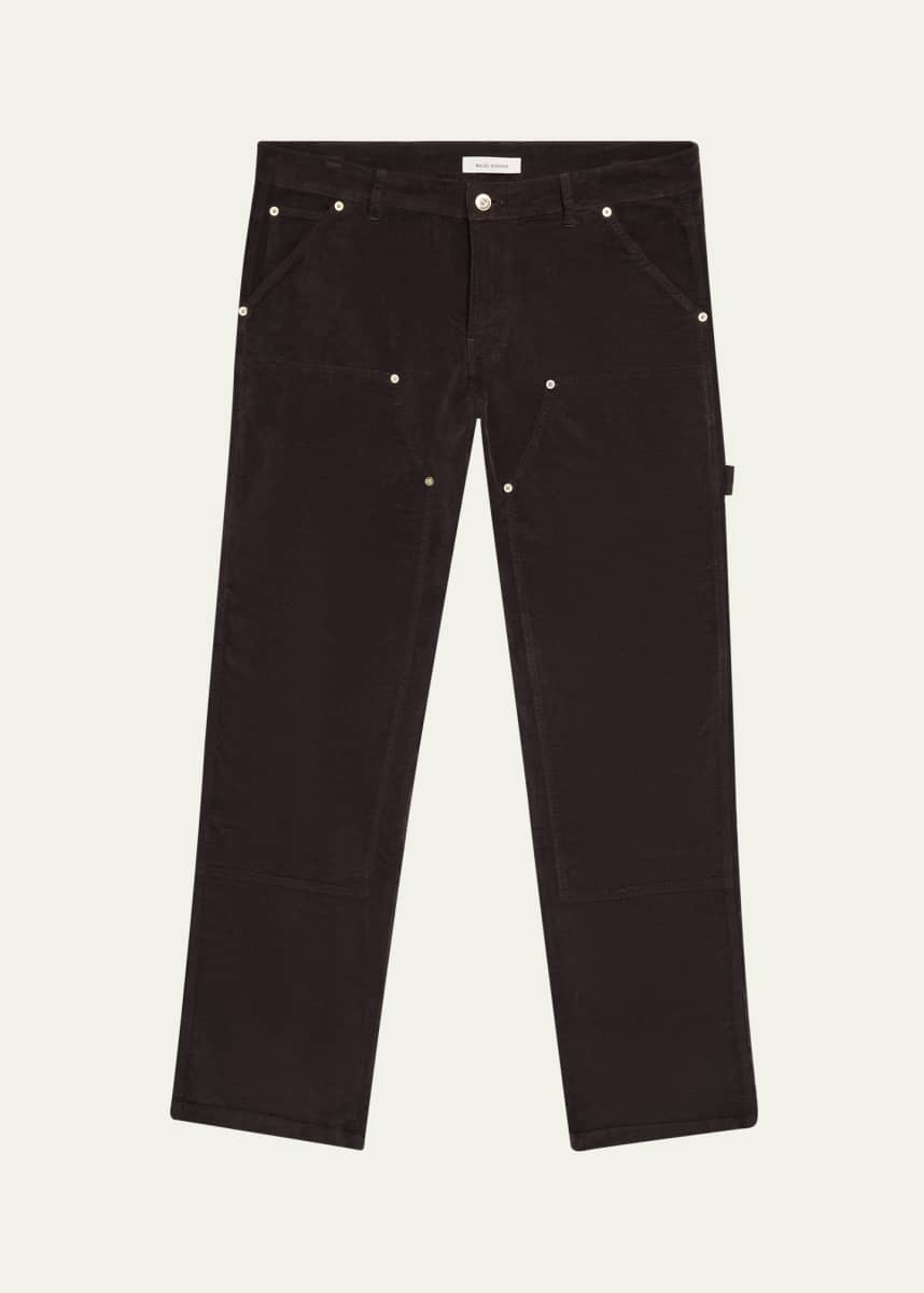 Wales Bonner Men's Kingston Velvet Carpenter Trousers