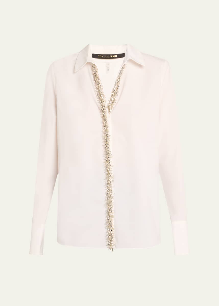 Kobi Halperin Gabbay Embellished Button-Down Blouse
