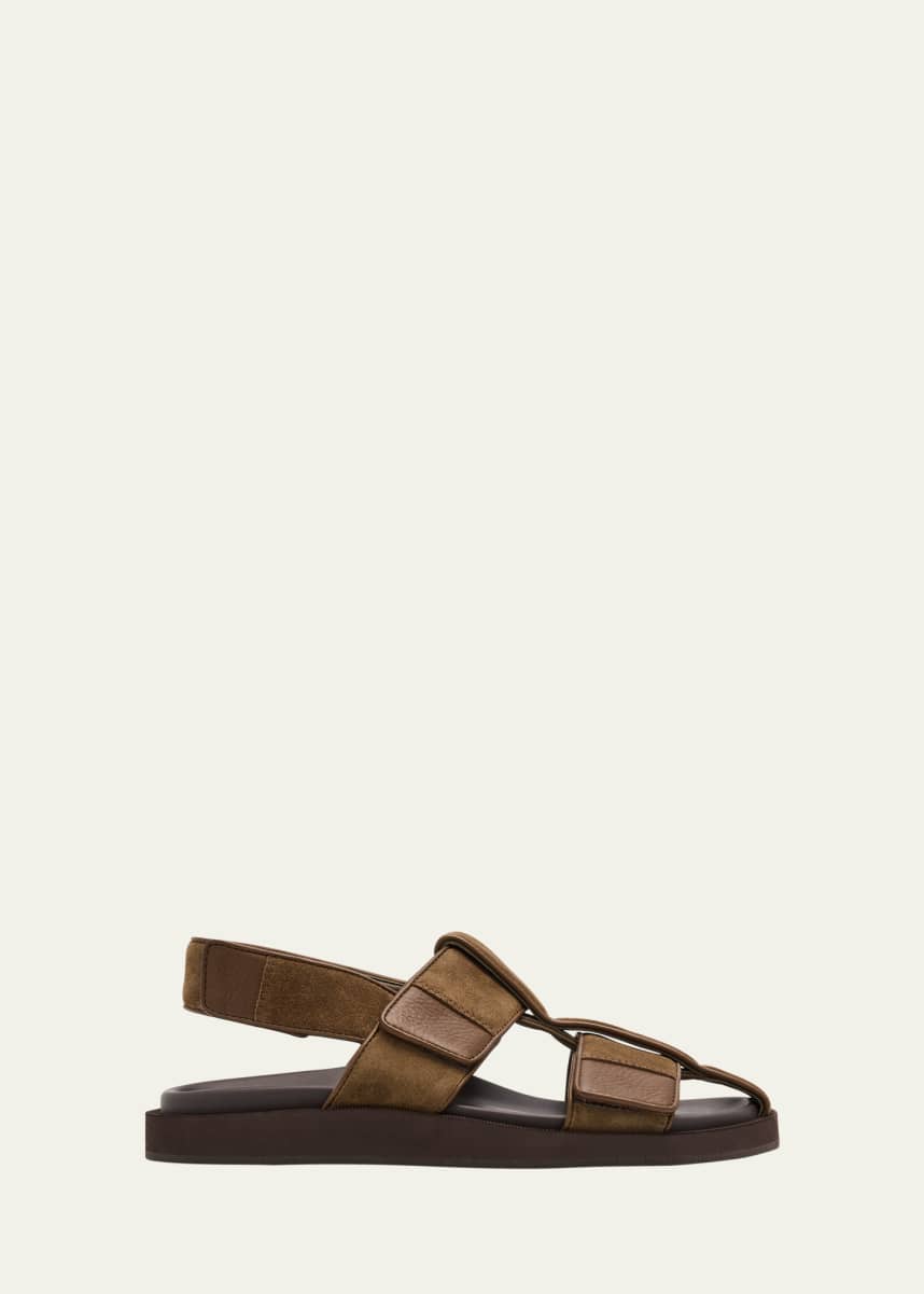 John Lobb Men's Milford Suede Fisherman Sandals