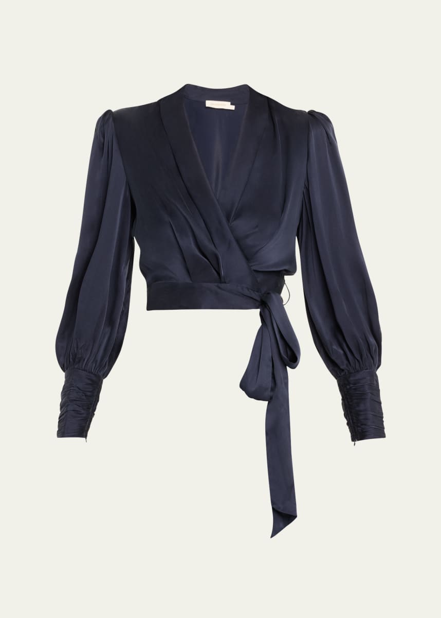 Zimmermann Silk Wrap Top