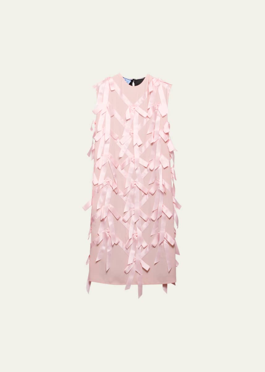 Prada Bow Sable Midi Dress