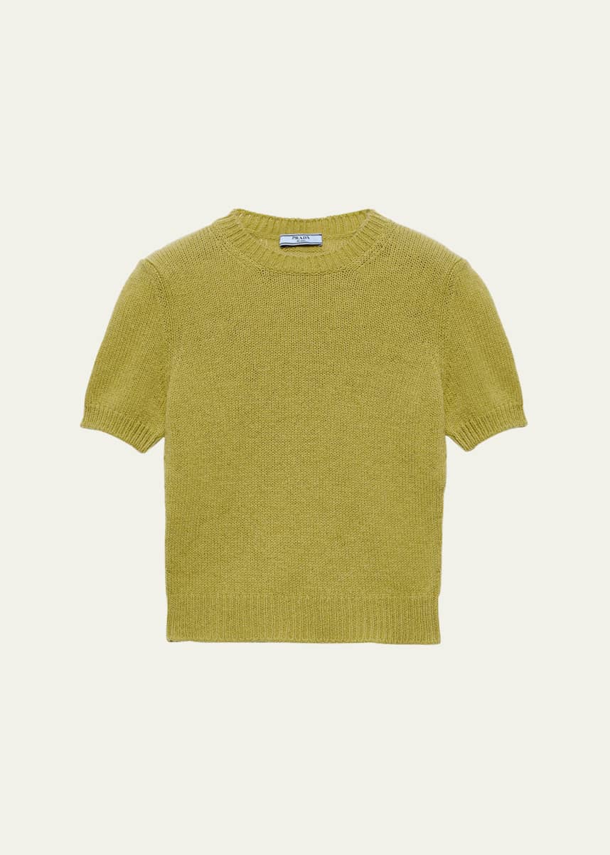 Prada Short Sleeve Cashmere Sweater