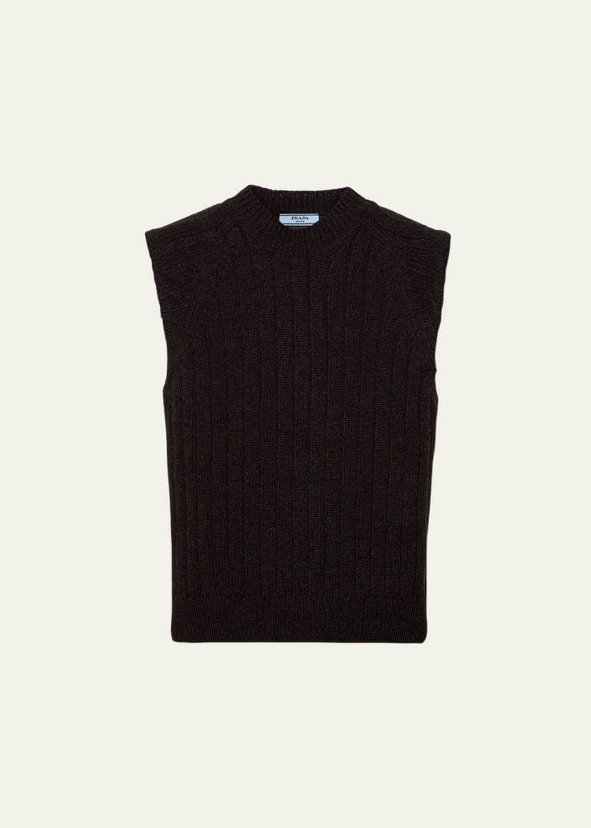 トップス PRADA cashmere blend gradation knit vest Prada Men's Cashmere V-Neck Vest | Neiman Marcus