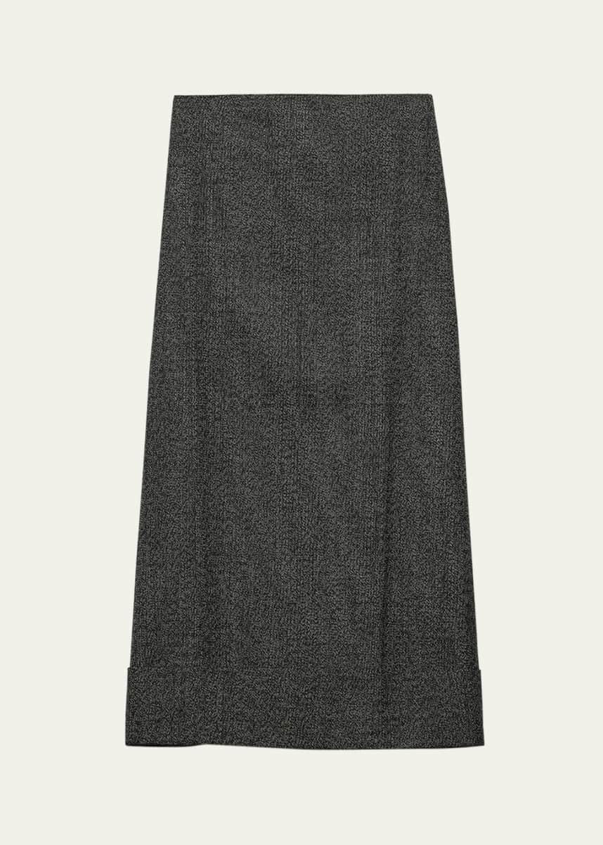 Prada Mouline Wool Midi Skirt