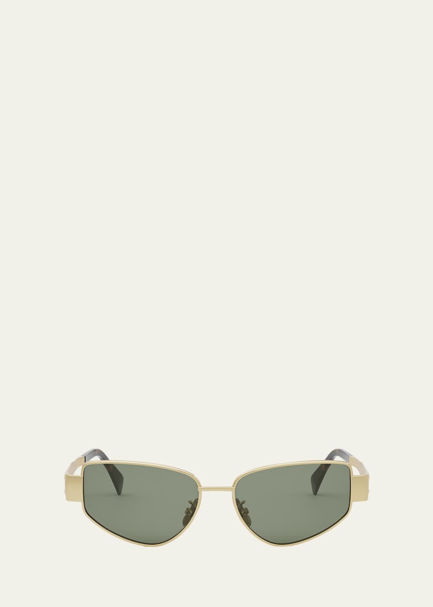 Celine Men's Triomphe Metal Cat-Eye Sunglasses